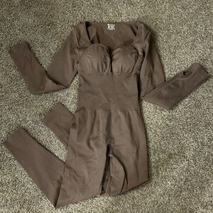 Amazon Seamless Brown Jumpsuit Large